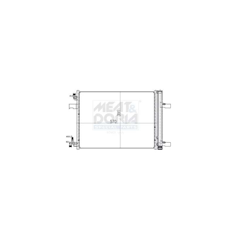 Condenseur, climatisation MEAT & DORIA 991055