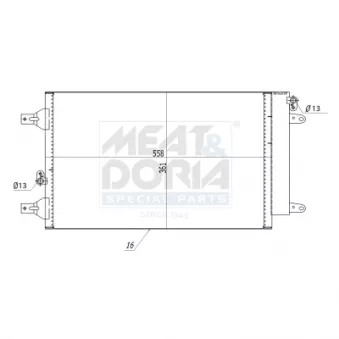 Condenseur, climatisation MEAT & DORIA 991066