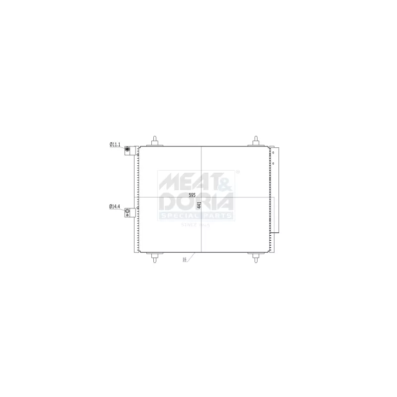 Condenseur, climatisation MEAT & DORIA 991070