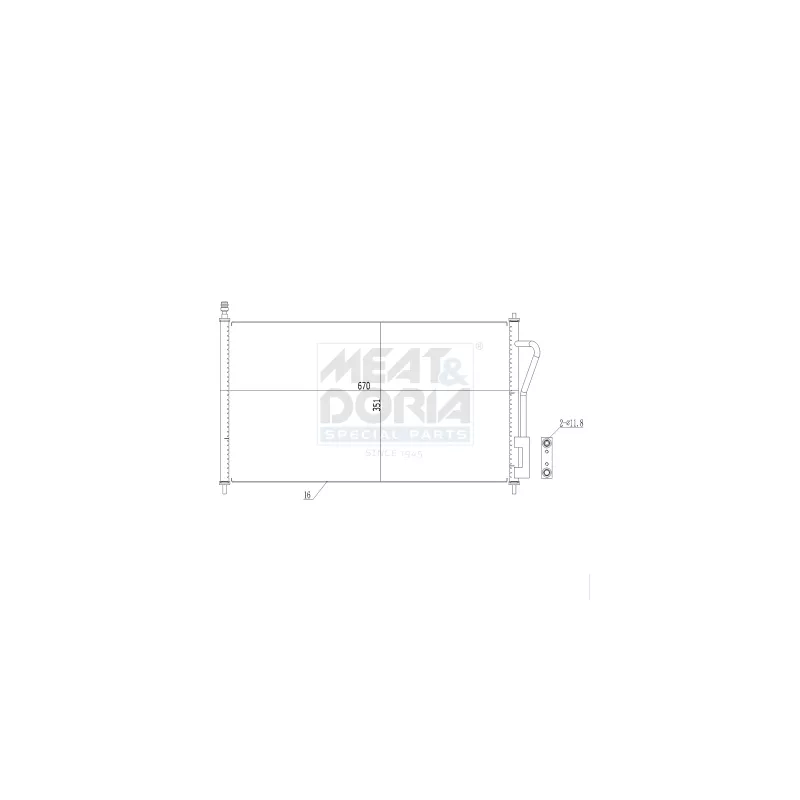 Condenseur, climatisation MEAT & DORIA 991072