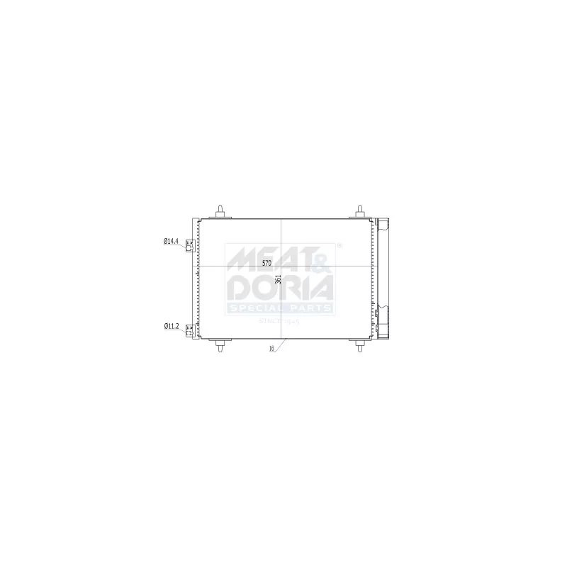Condenseur, climatisation MEAT & DORIA 991084