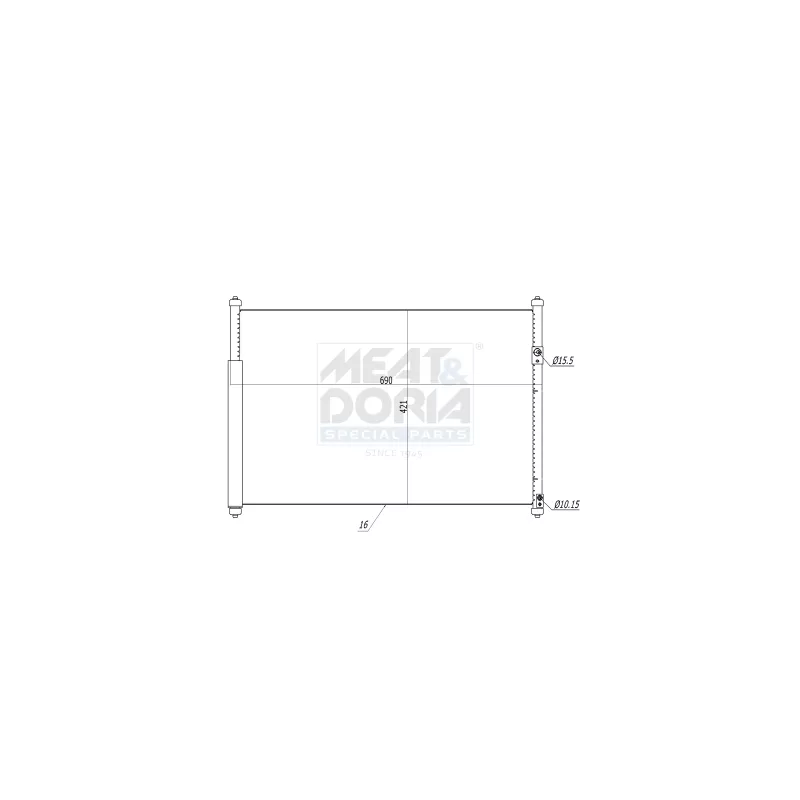 Condenseur, climatisation MEAT & DORIA 991086