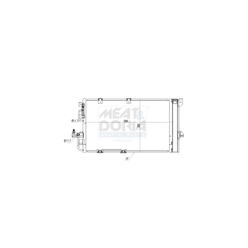 Condenseur, climatisation MEAT & DORIA 991088