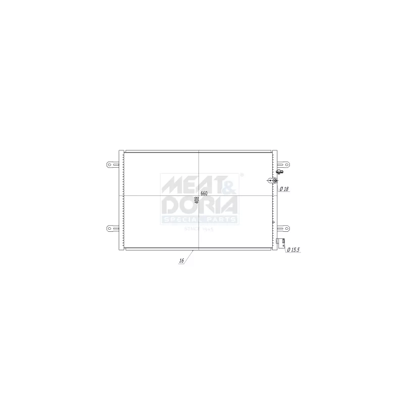 Condenseur, climatisation MEAT & DORIA 991092