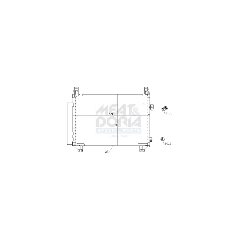 Condenseur, climatisation MEAT & DORIA 991093