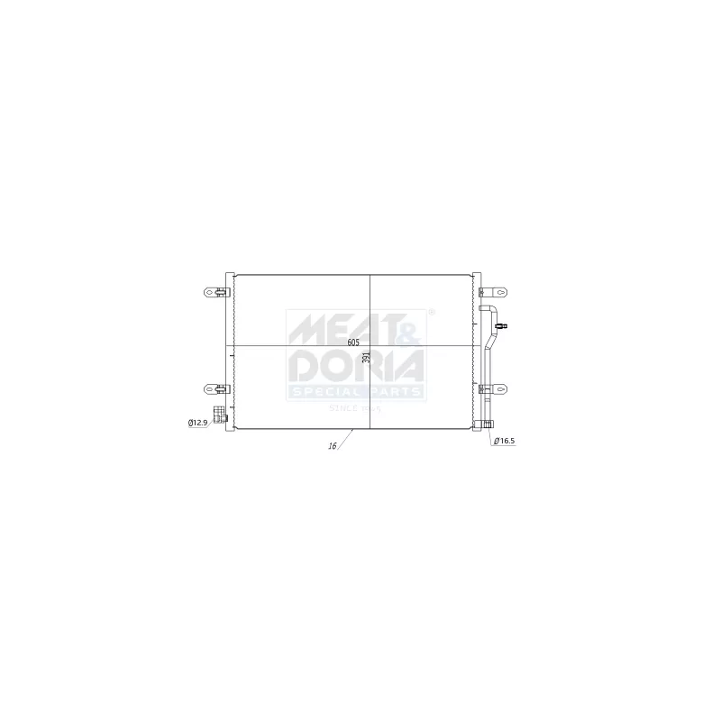 Condenseur, climatisation MEAT & DORIA 991095