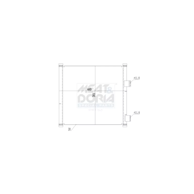 Condenseur, climatisation MEAT & DORIA 991098