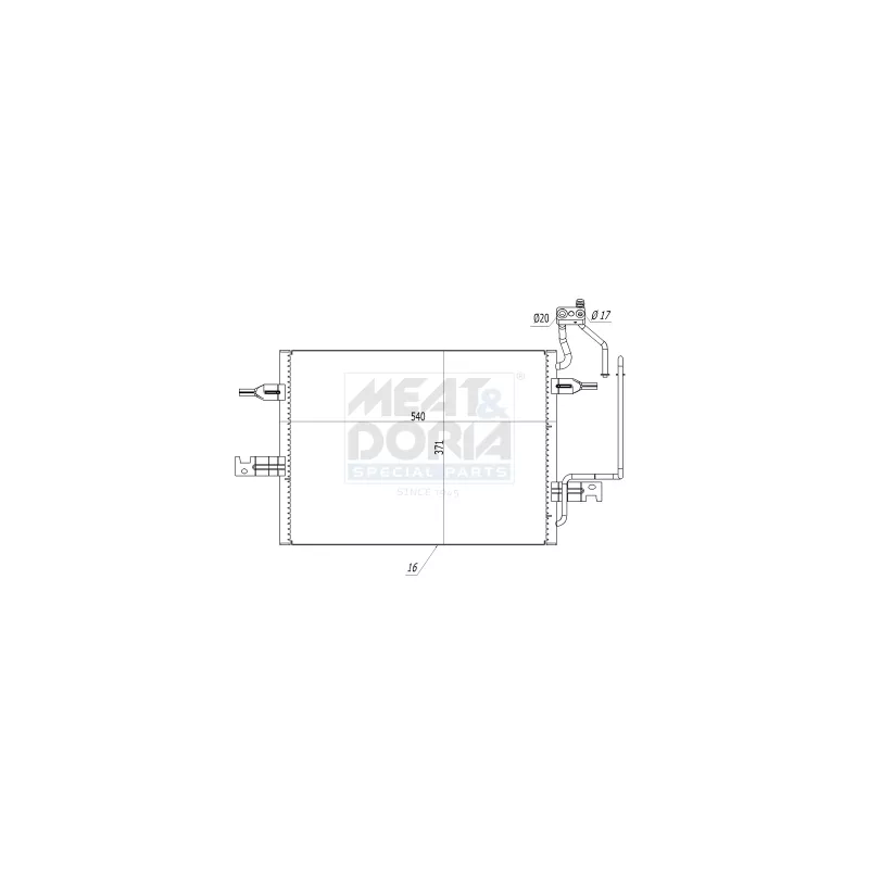 Condenseur, climatisation MEAT & DORIA 991101