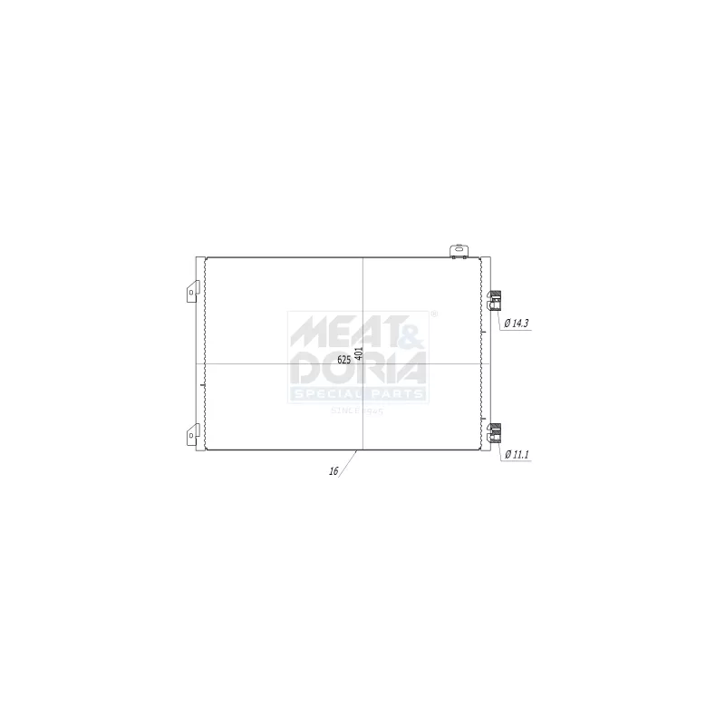 Condenseur, climatisation MEAT & DORIA 991138