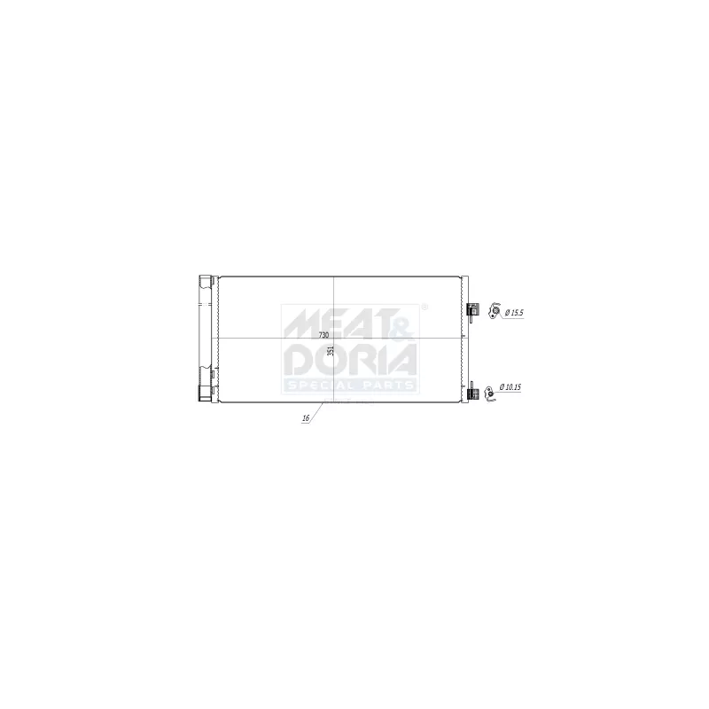 Condenseur, climatisation MEAT & DORIA 991140