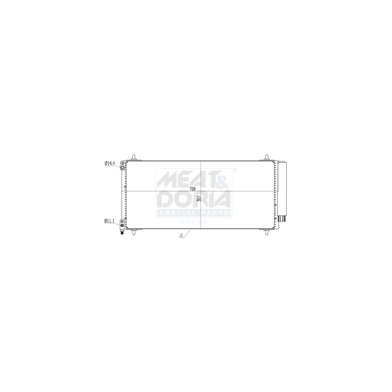 Condenseur, climatisation MEAT & DORIA 991142