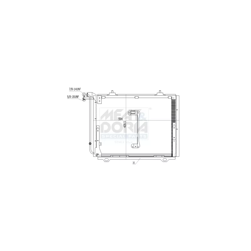 Condenseur, climatisation MEAT & DORIA 991151