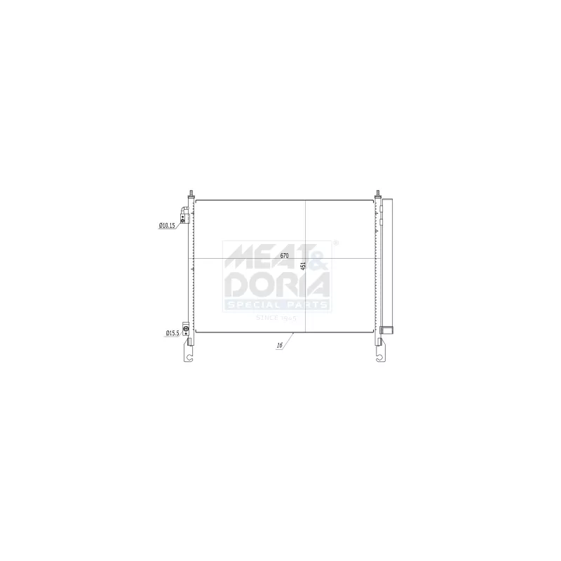 Condenseur, climatisation MEAT & DORIA 991153