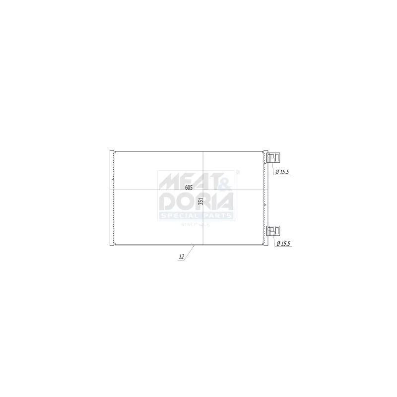 Condenseur, climatisation MEAT & DORIA 991154