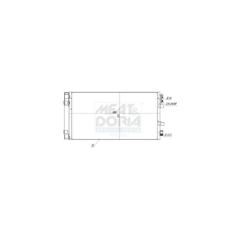 Condenseur, climatisation MEAT & DORIA 991160