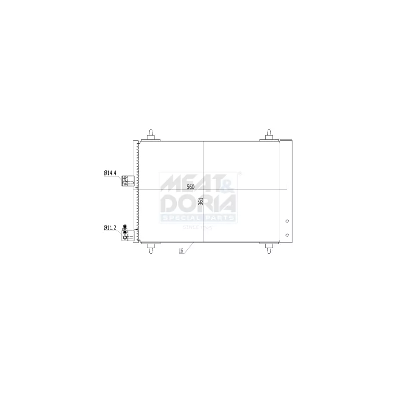 Condenseur, climatisation MEAT & DORIA 991164