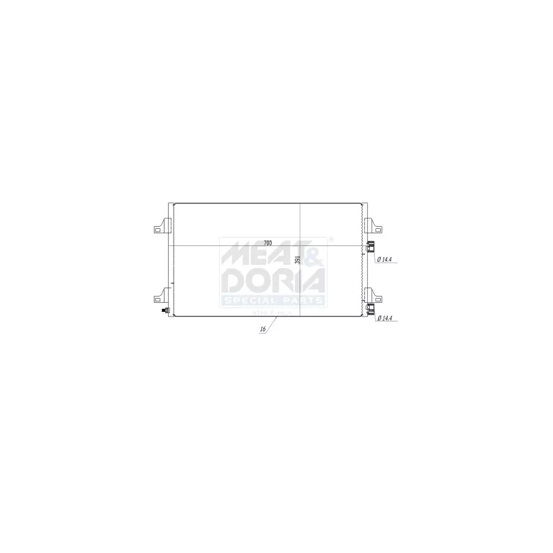 Condenseur, climatisation MEAT & DORIA 991167
