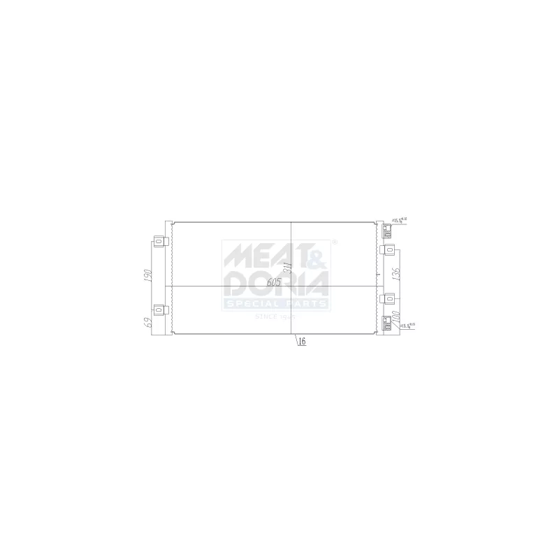 Condenseur, climatisation MEAT & DORIA 991171