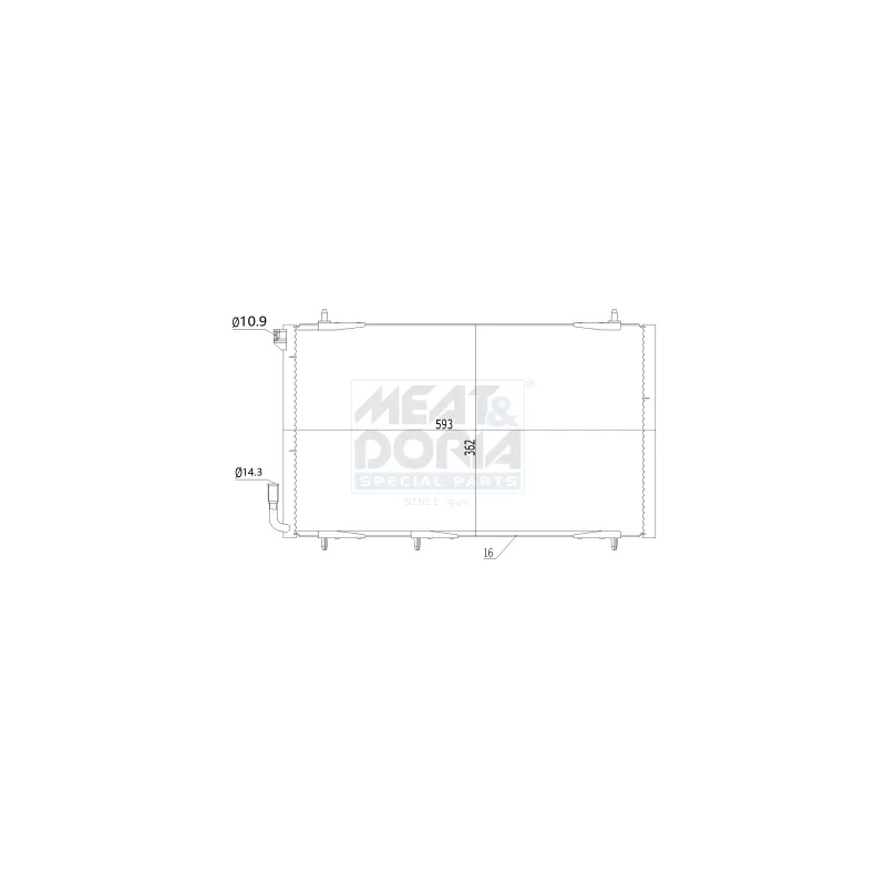 Condenseur, climatisation MEAT & DORIA 991172
