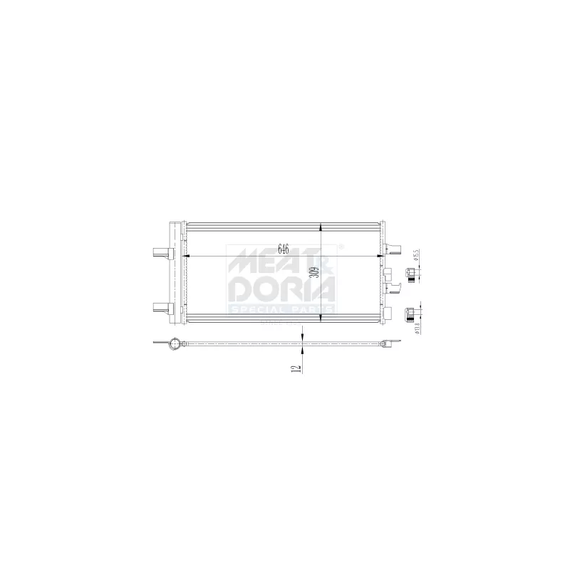 Condenseur, climatisation MEAT & DORIA 991192