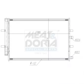 Condenseur, climatisation MEAT & DORIA
