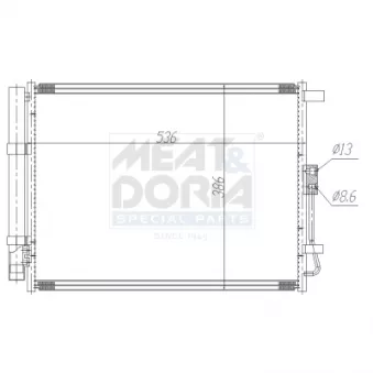 Condenseur, climatisation MEAT & DORIA