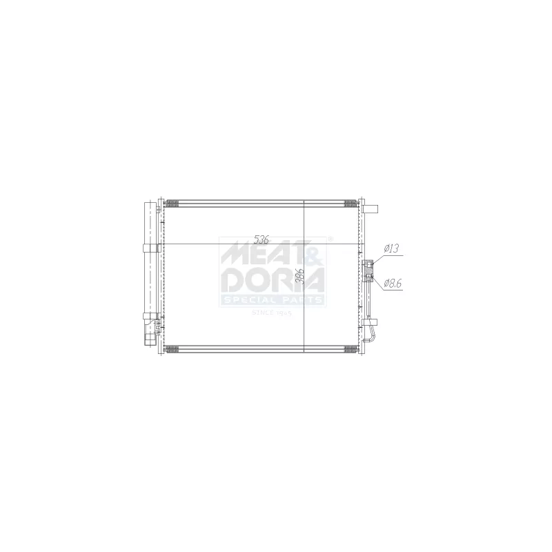 Condenseur, climatisation MEAT & DORIA 991196