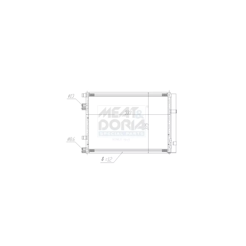 Condenseur, climatisation MEAT & DORIA 991200