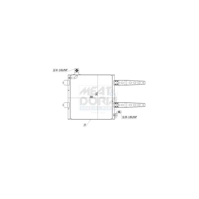 Condenseur, climatisation MEAT & DORIA 991221