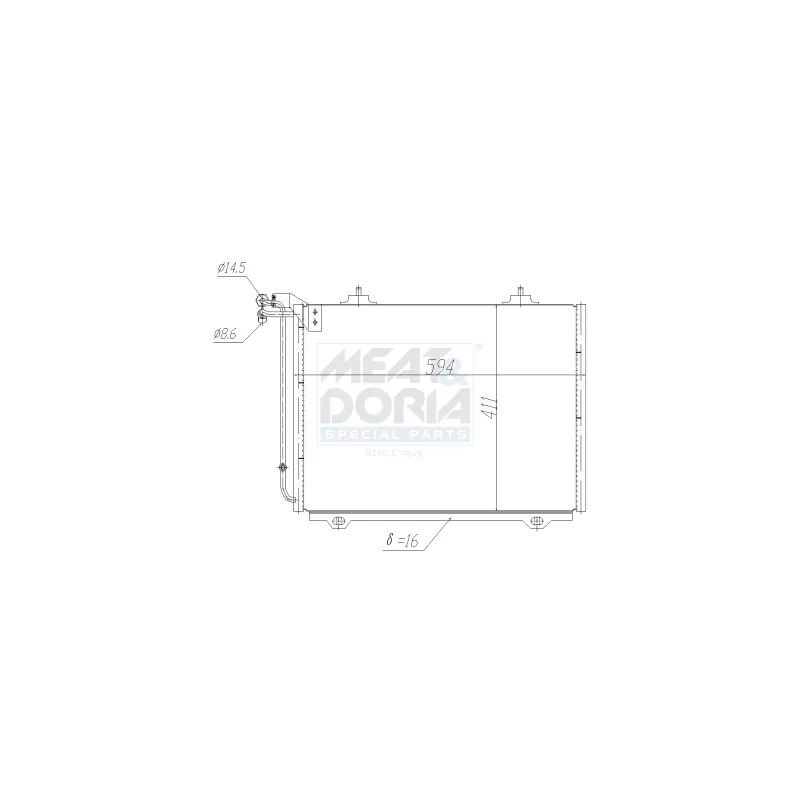 Condenseur, climatisation MEAT & DORIA 991248
