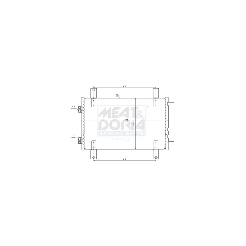 Condenseur, climatisation MEAT & DORIA 991249