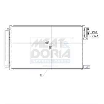 Condenseur, climatisation MEAT & DORIA
