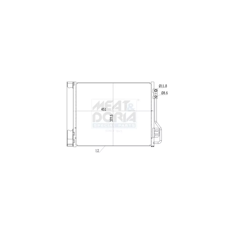 Condenseur, climatisation MEAT & DORIA 991260
