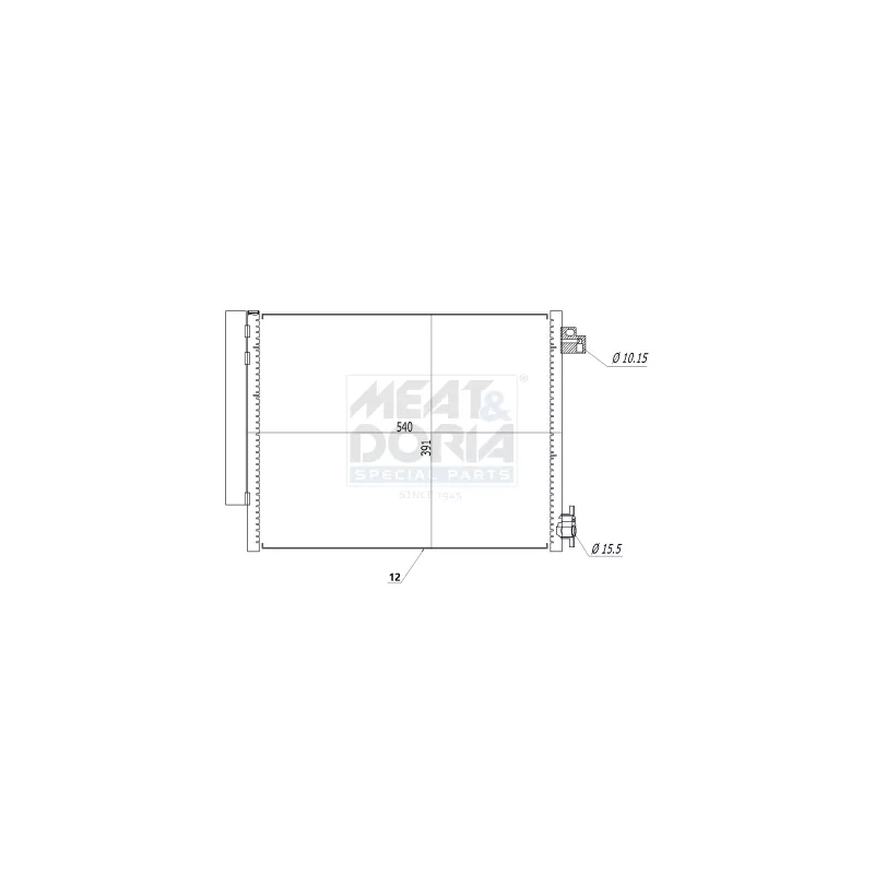 Condenseur, climatisation MEAT & DORIA 991264