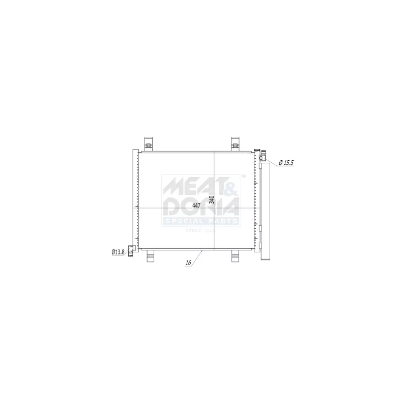 Condenseur, climatisation MEAT & DORIA 991265