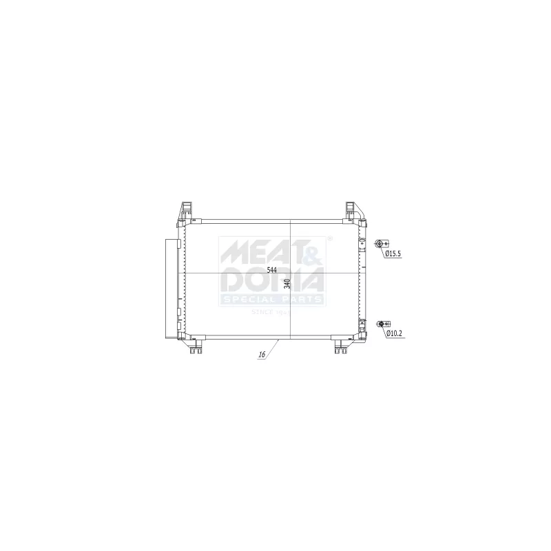 Condenseur, climatisation MEAT & DORIA 991268