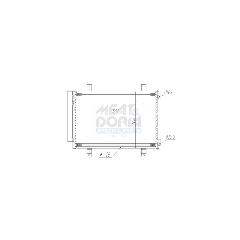 Condenseur, climatisation MEAT & DORIA 991273