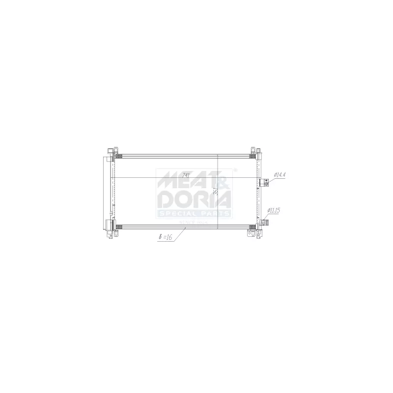 Condenseur, climatisation MEAT & DORIA 991275