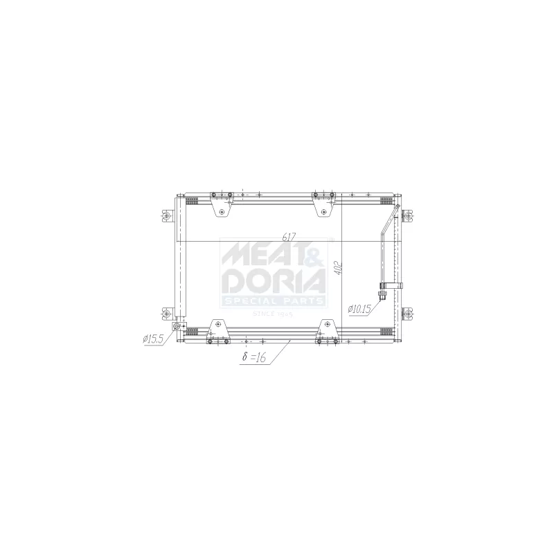 Condenseur, climatisation MEAT & DORIA 991277