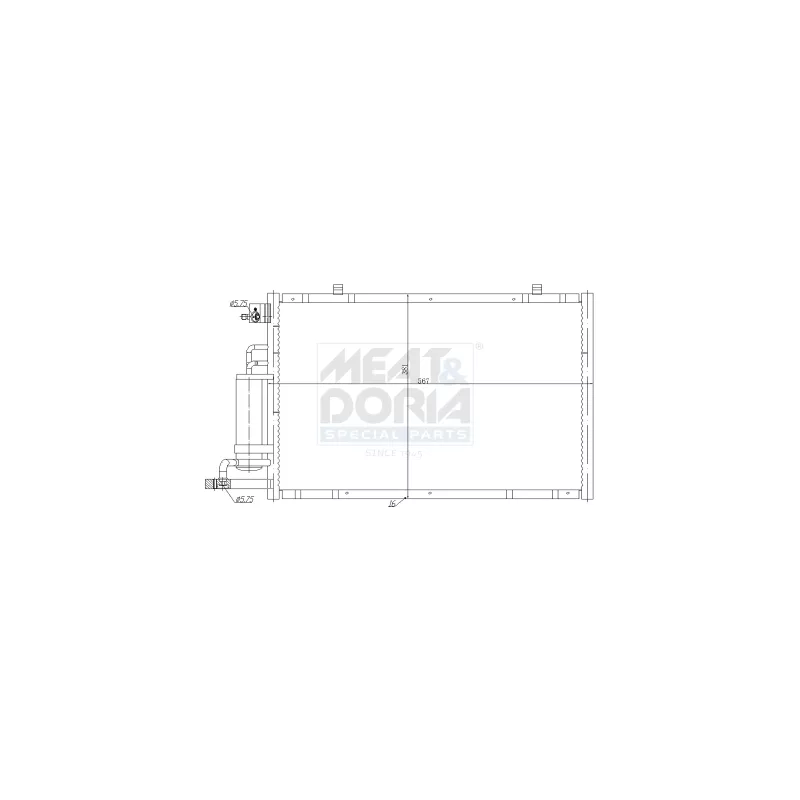 Condenseur, climatisation MEAT & DORIA 991290