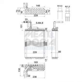 Évaporateur climatisation MEAT & DORIA