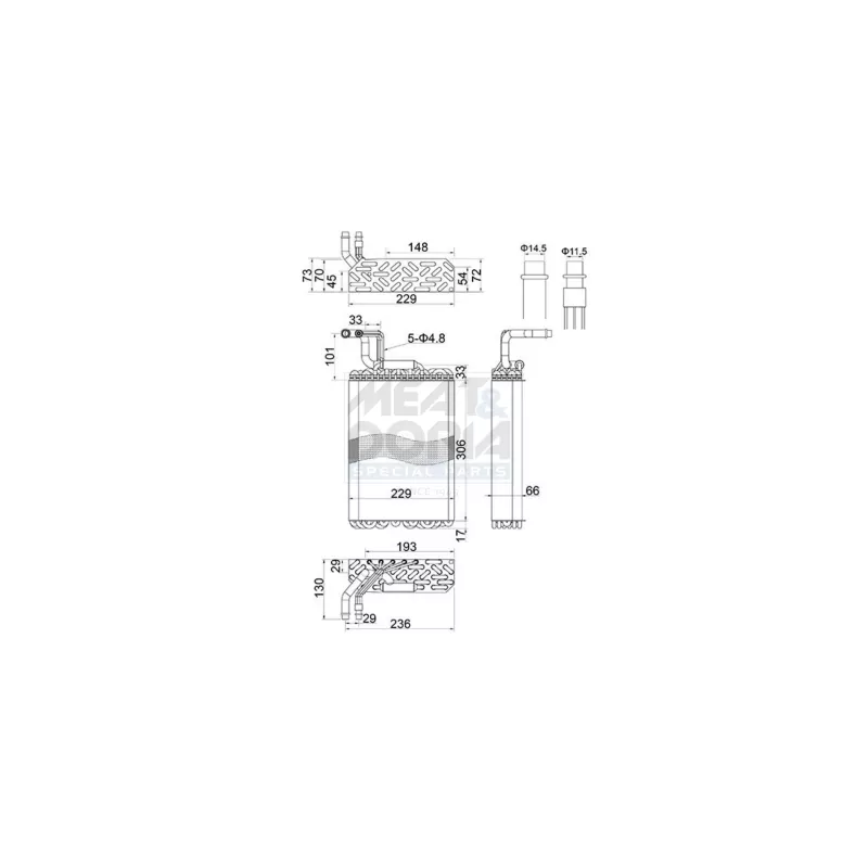 Évaporateur climatisation MEAT & DORIA 997002