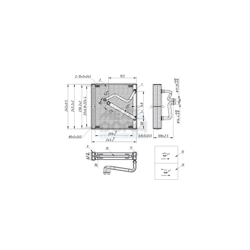 Évaporateur climatisation MEAT & DORIA 997013