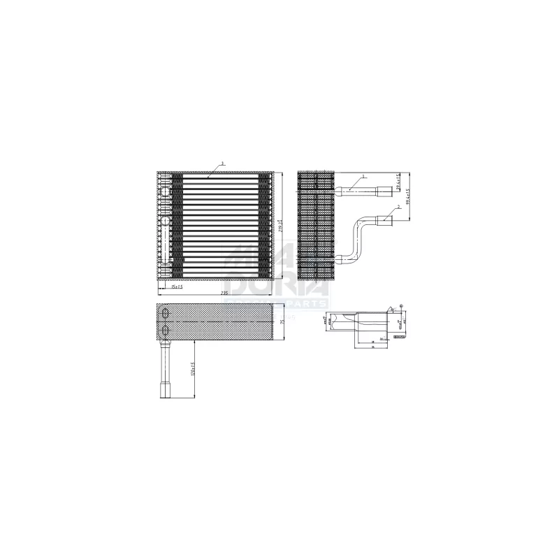 Évaporateur climatisation MEAT & DORIA 997030