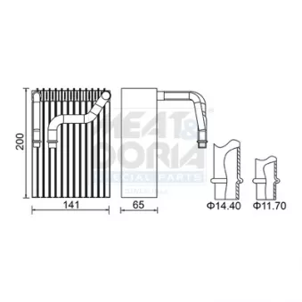 Évaporateur climatisation MEAT & DORIA