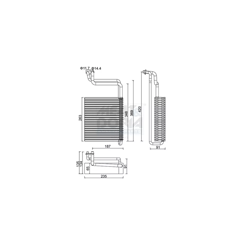 Évaporateur climatisation MEAT & DORIA 997045