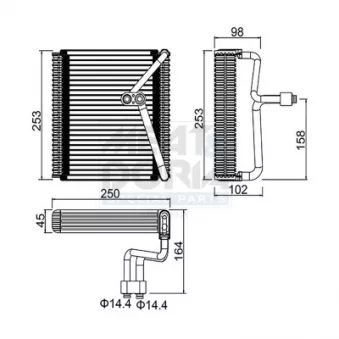 Évaporateur climatisation MEAT & DORIA