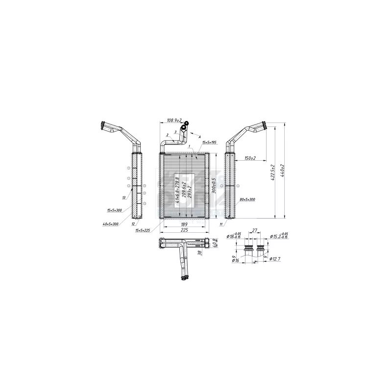Évaporateur climatisation MEAT & DORIA 997051