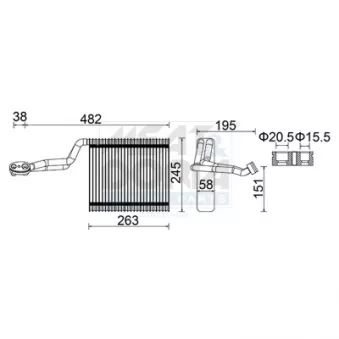 Évaporateur climatisation MEAT & DORIA
