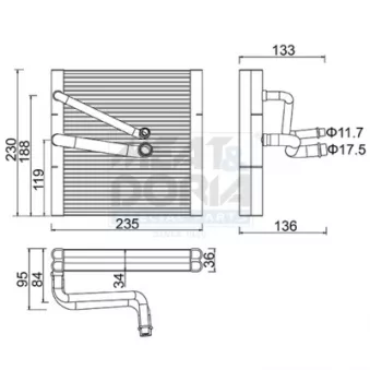 Évaporateur climatisation MEAT & DORIA